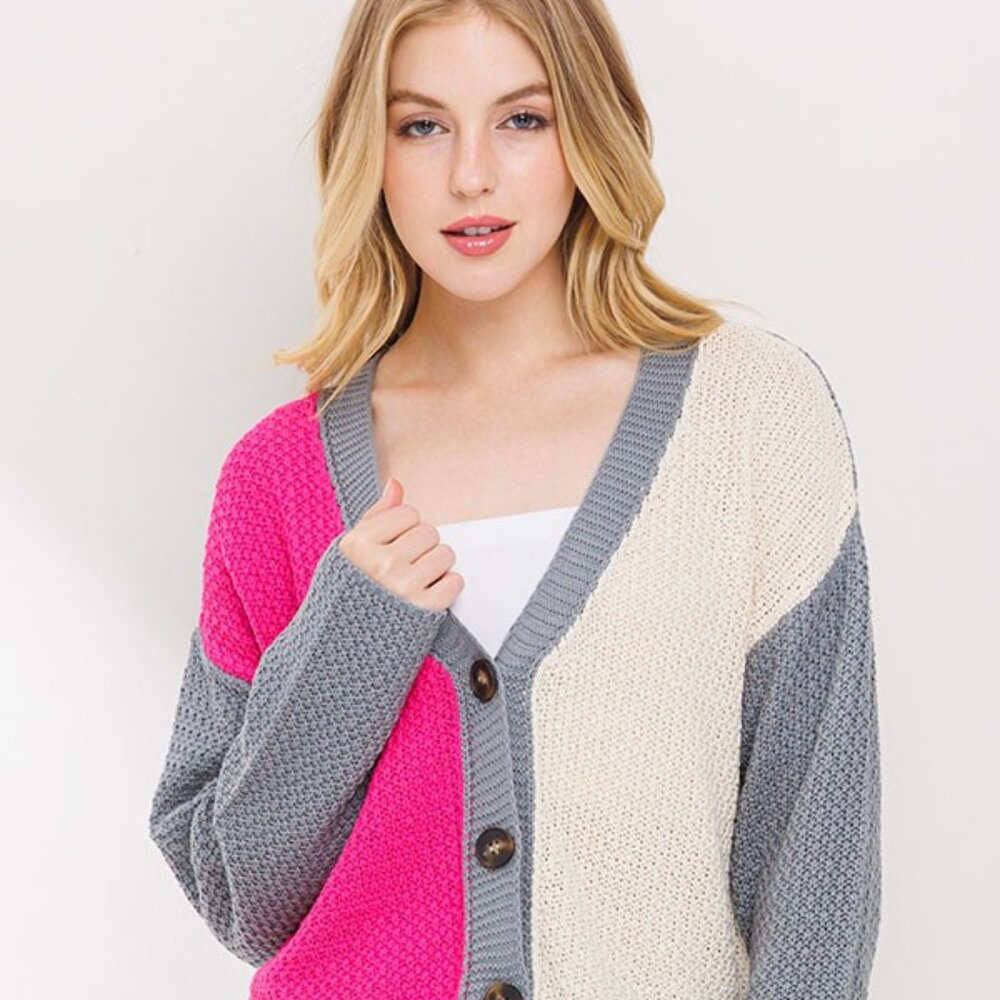 Color Block Cardigan - Picture 5 of 8